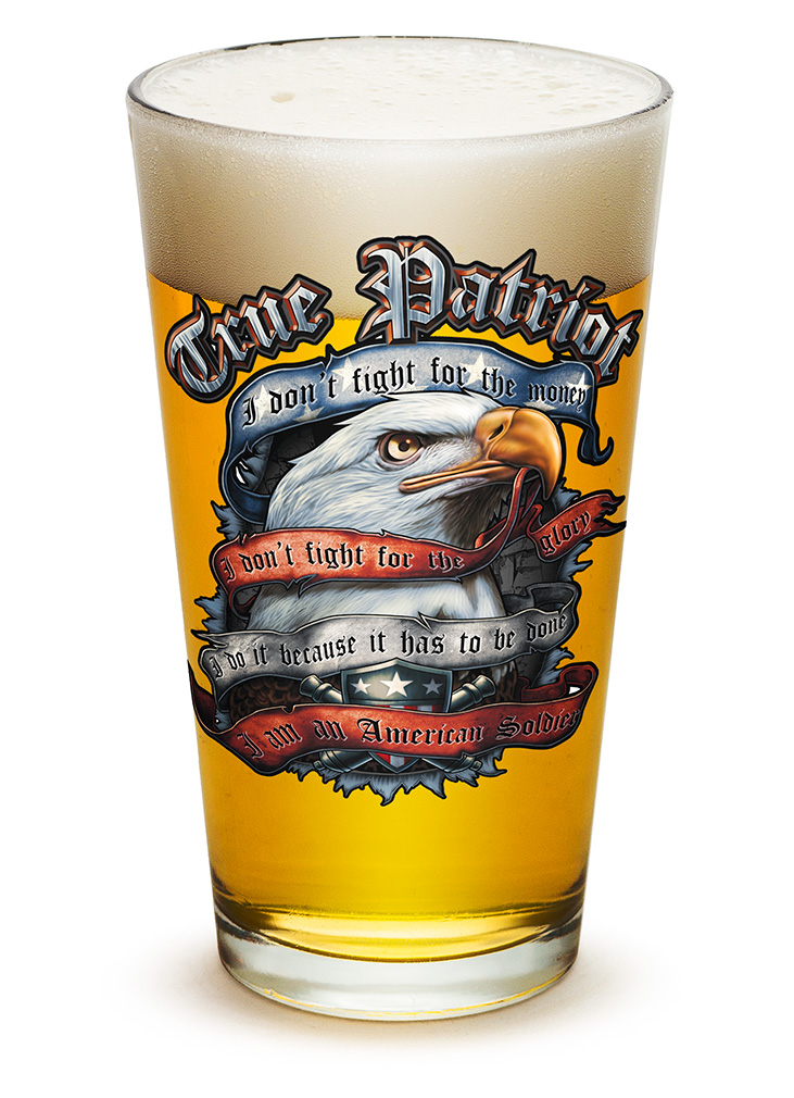 GLASSWARE-PINT-True Patriot 16oz